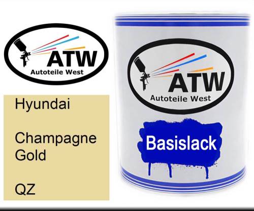 Hyundai, Champagne Gold, QZ: 1L Lackdose, von ATW Autoteile West.